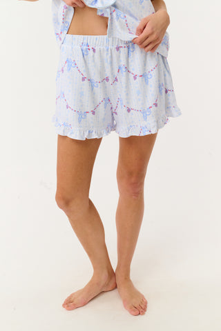 Roller Rabbit Blue Snowflake Stripe Wyatt Polo Pajamas