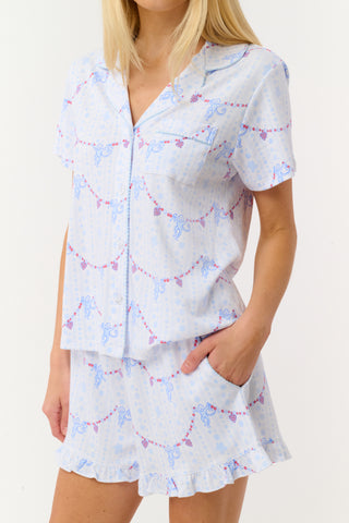 Snowflake Stripe Wyatt Polo Pajamas