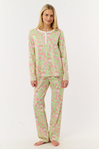 Roller Rabbit Green Party Toile Pajamas