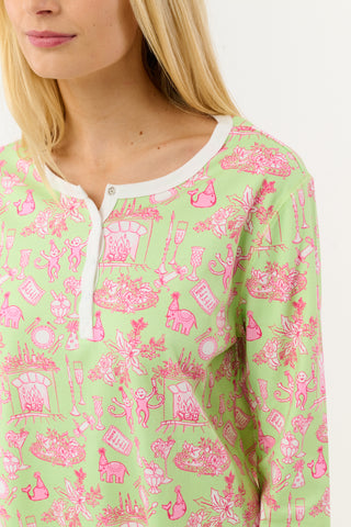 Roller Rabbit Green Party Toile Pajamas