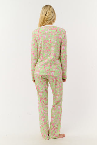 Roller Rabbit Green Party Toile Pajamas