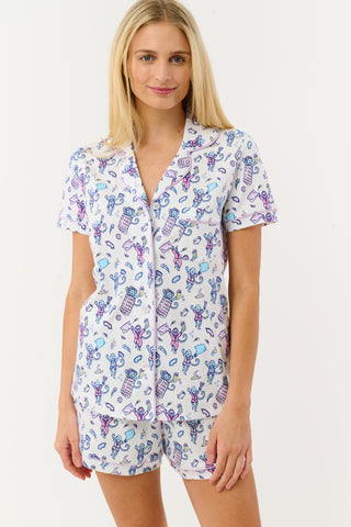 Roller Rabbit Lilac Slumber Party Polo Pajamas