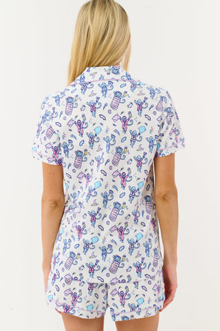 Roller Rabbit Lilac Slumber Party Polo Pajamas