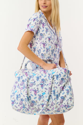 Roller Rabbit Lilac Slumber Party Quilted Weekender