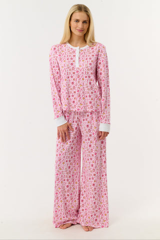 Roller Rabbit Pink Brunch Club Boden Pant