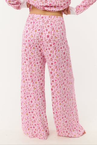 Roller Rabbit Pink Brunch Club Boden Pant