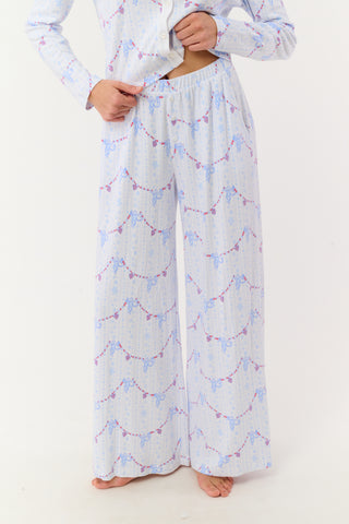 Roller Rabbit Blue Snowflake Stripe Boden Pant