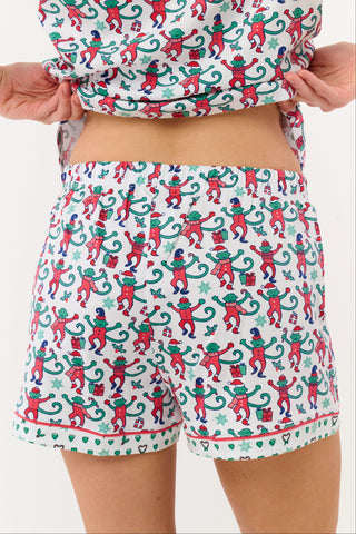 Roller Rabbit Green Monkey Mas Patchwork Polo Pajamas