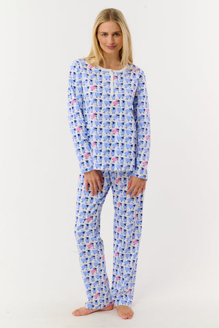 Roller Rabbit Blue Sammy The Sheep Pajamas