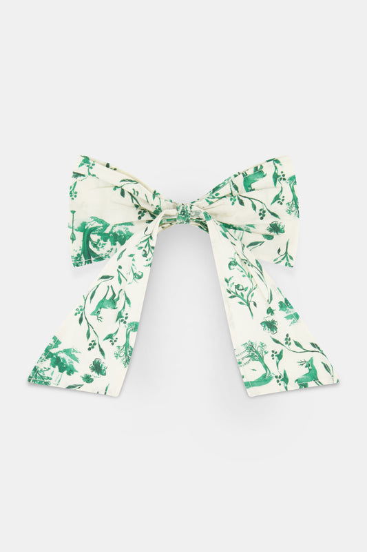 Roller Rabbit Green Woodland Toile Hair Bow view 1