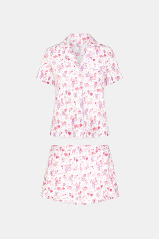 Roller Rabbit Pink Love Letters Wyatt Polo Pajamas