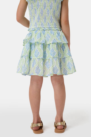 Roller Rabbit Green Kids Zelda Floral Sami Skirt