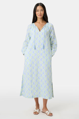 Roller Rabbit Green Zelda Floral Shiv Caftan