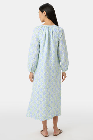 Roller Rabbit Green Zelda Floral Shiv Caftan