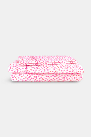 Roller Rabbit Coral Bouquet Sheet Set