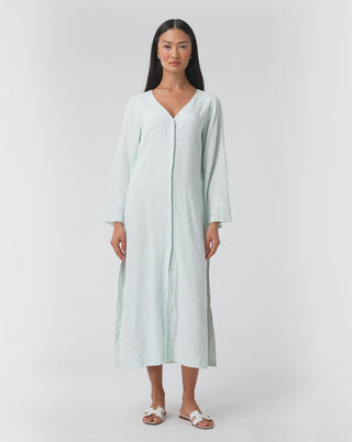 Roller Rabbit Seaglass Vanna Embroidery Rachel Caftan