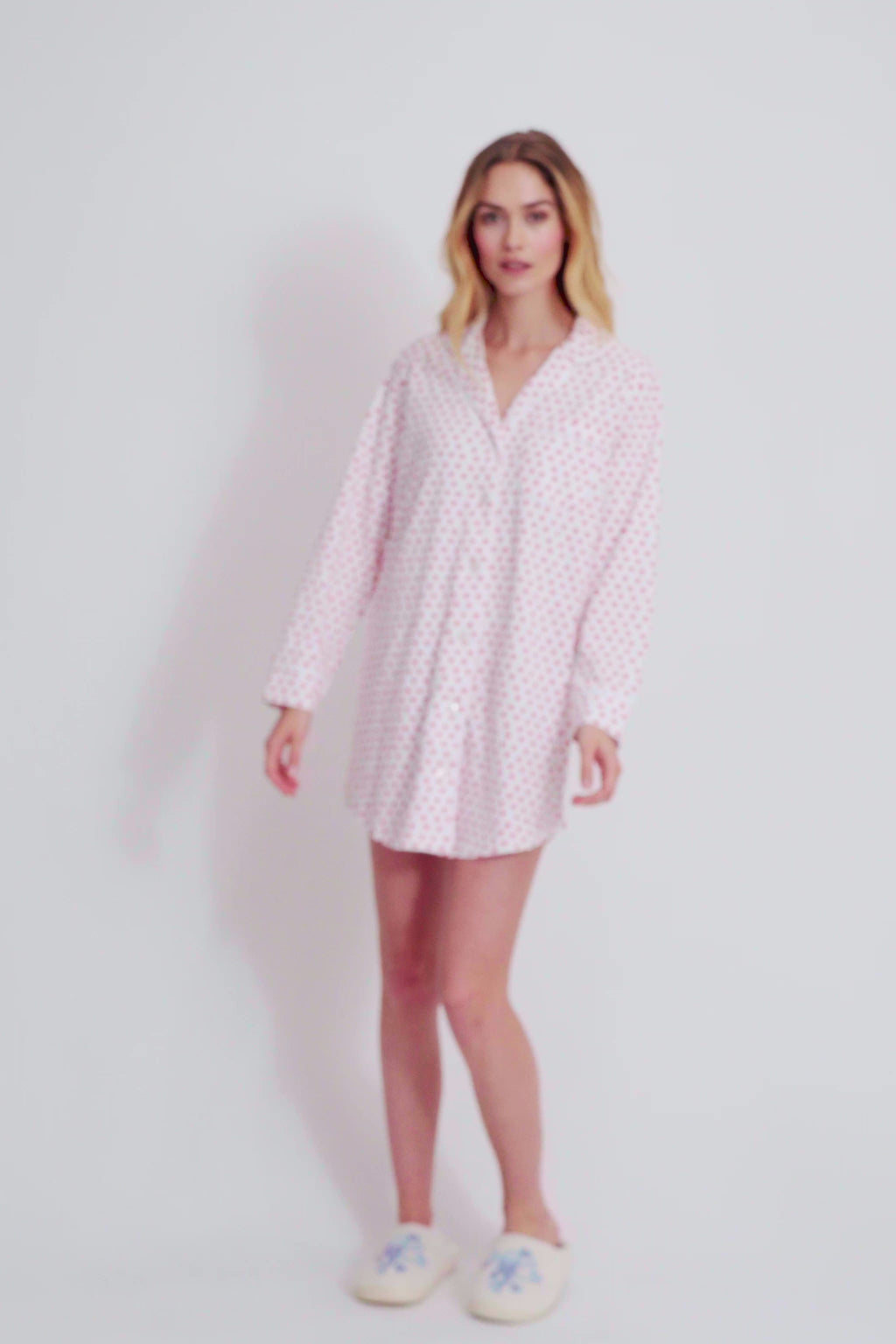 Roller Rabbit Pink Hearts Perlita Lounge Dress