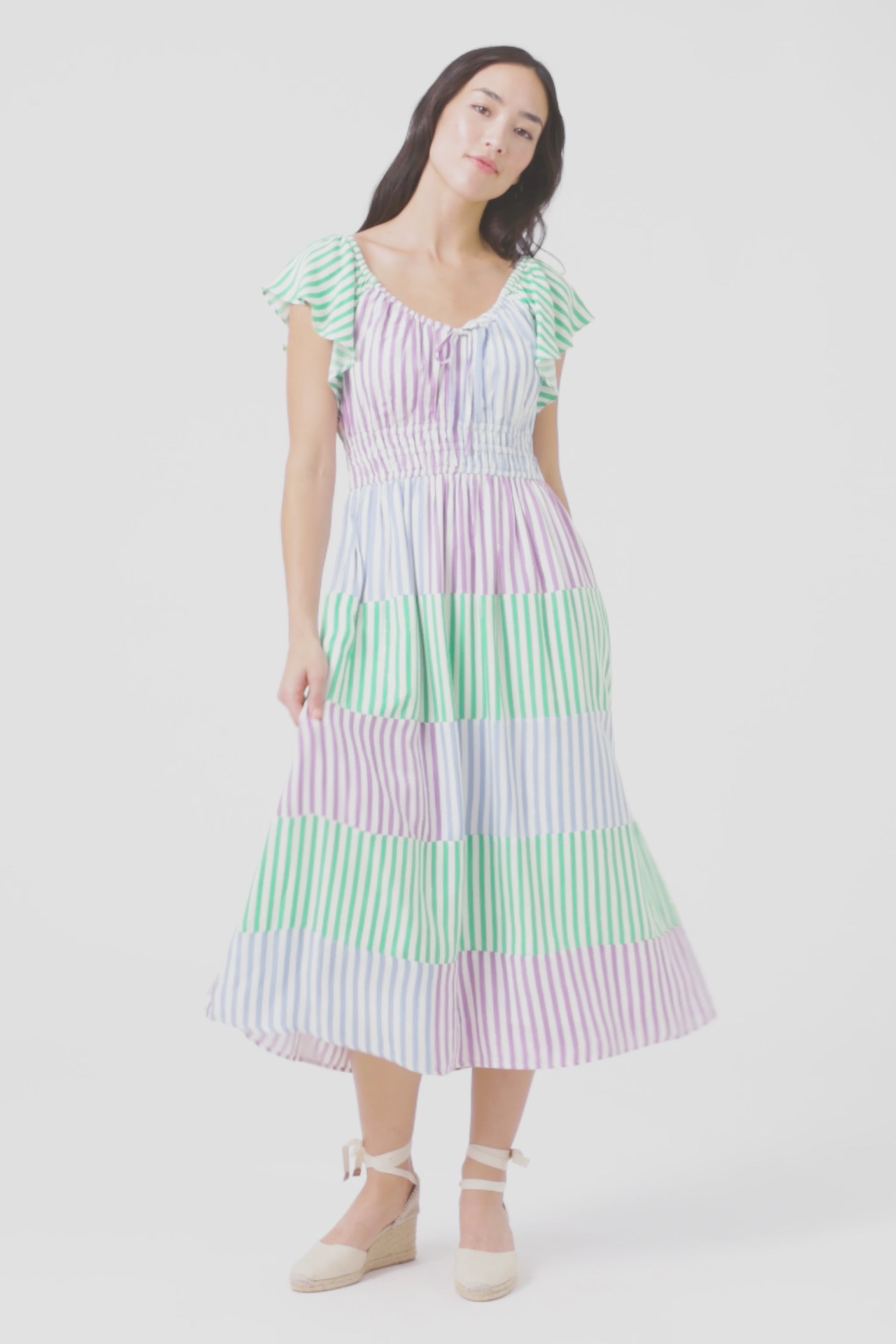 Roller Rabbit Lurex Stripe Pina Dress