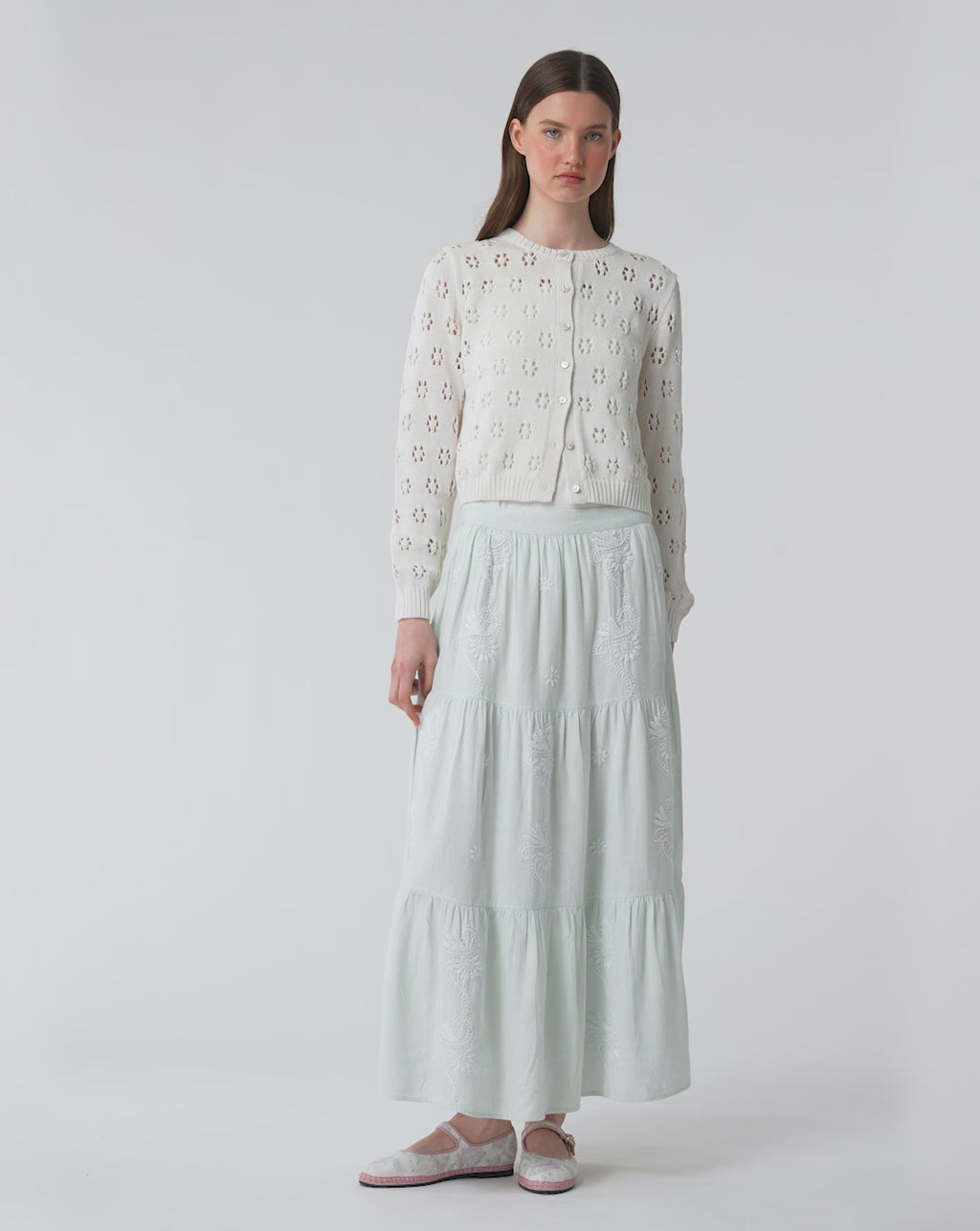 Roller Rabbit Seaglass Vanna Embroidery Carlisa Skirt