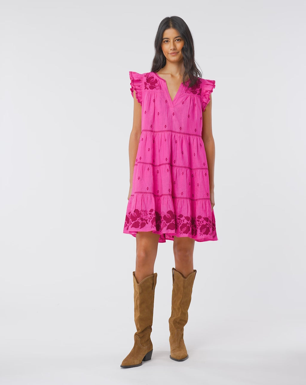 Roller Rabbit Berry Cross Stitch Vine Pippa Dress