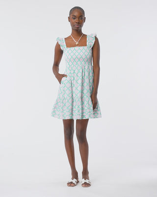 Roller Rabbit Aqua Jemina Drew Dress