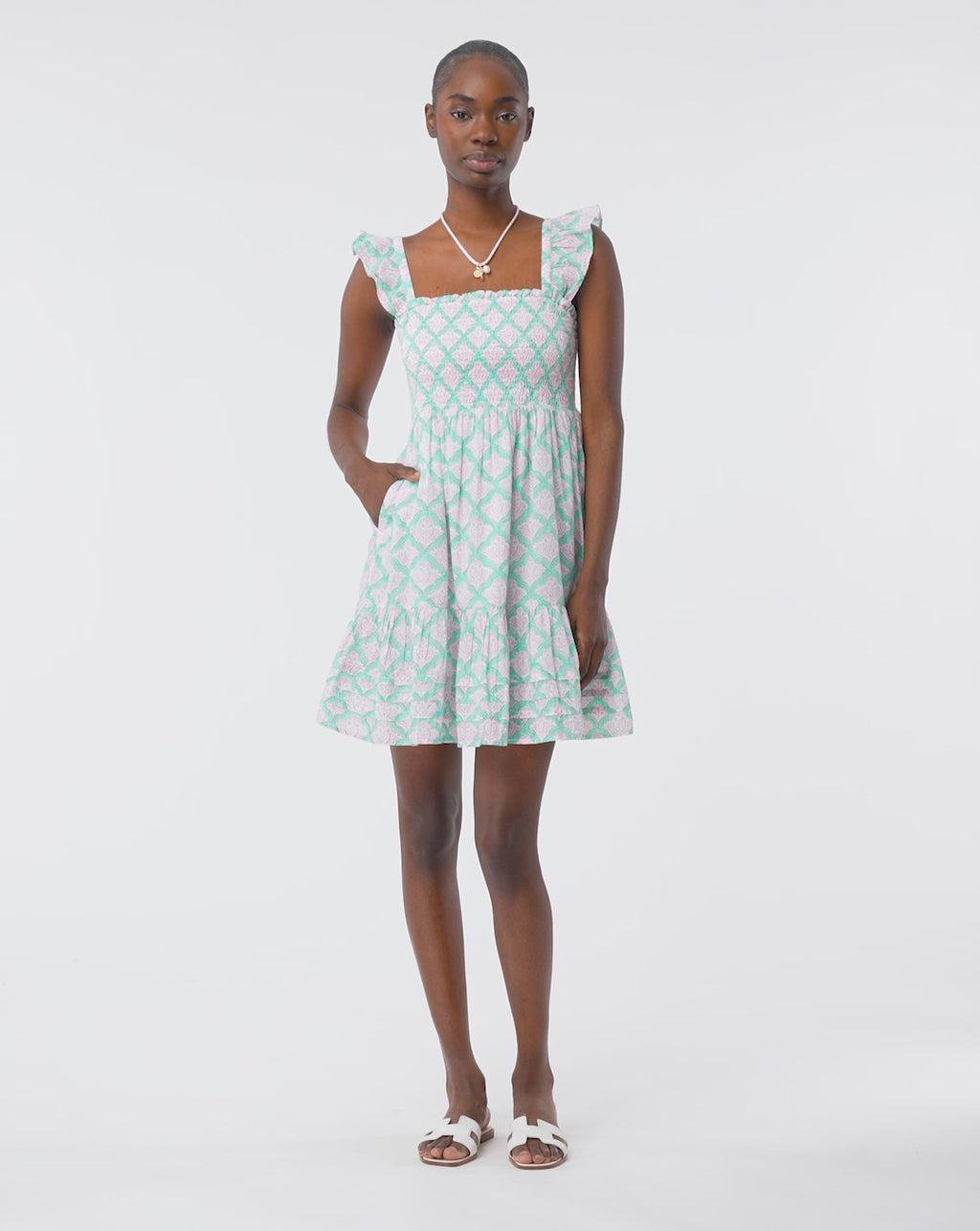 Roller Rabbit Aqua Jemina Drew Dress