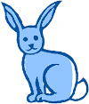 Blue Rabbit Icon