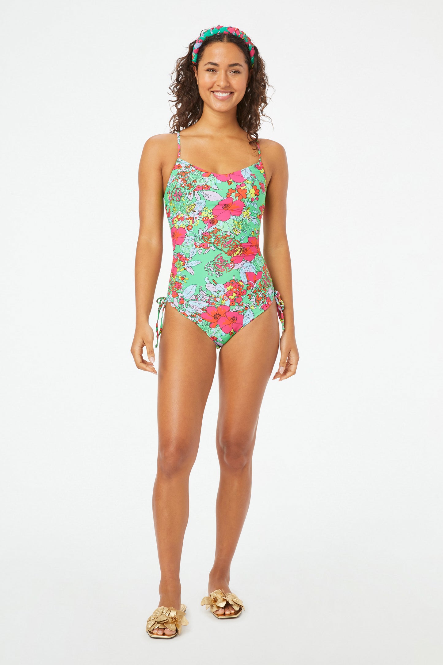 Roller Rabbit Ashbury Floral Shirred Side One Piece