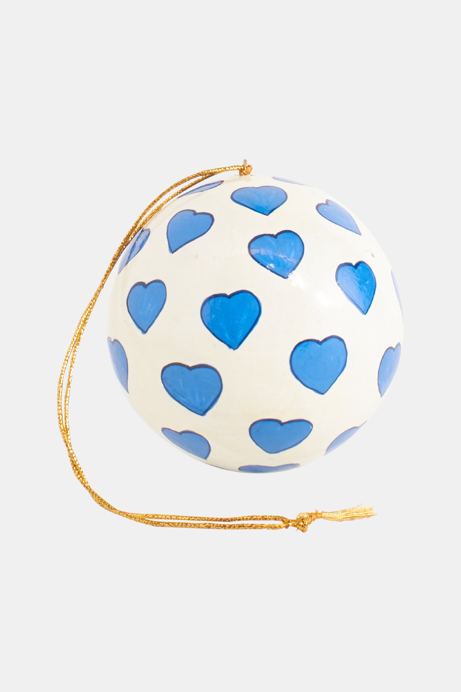 Roller Rabbit Blue Hearts Ornament