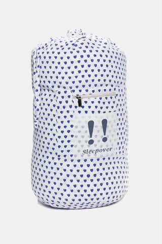 Roller Rabbit Blue Hearts Sleepover Bag
