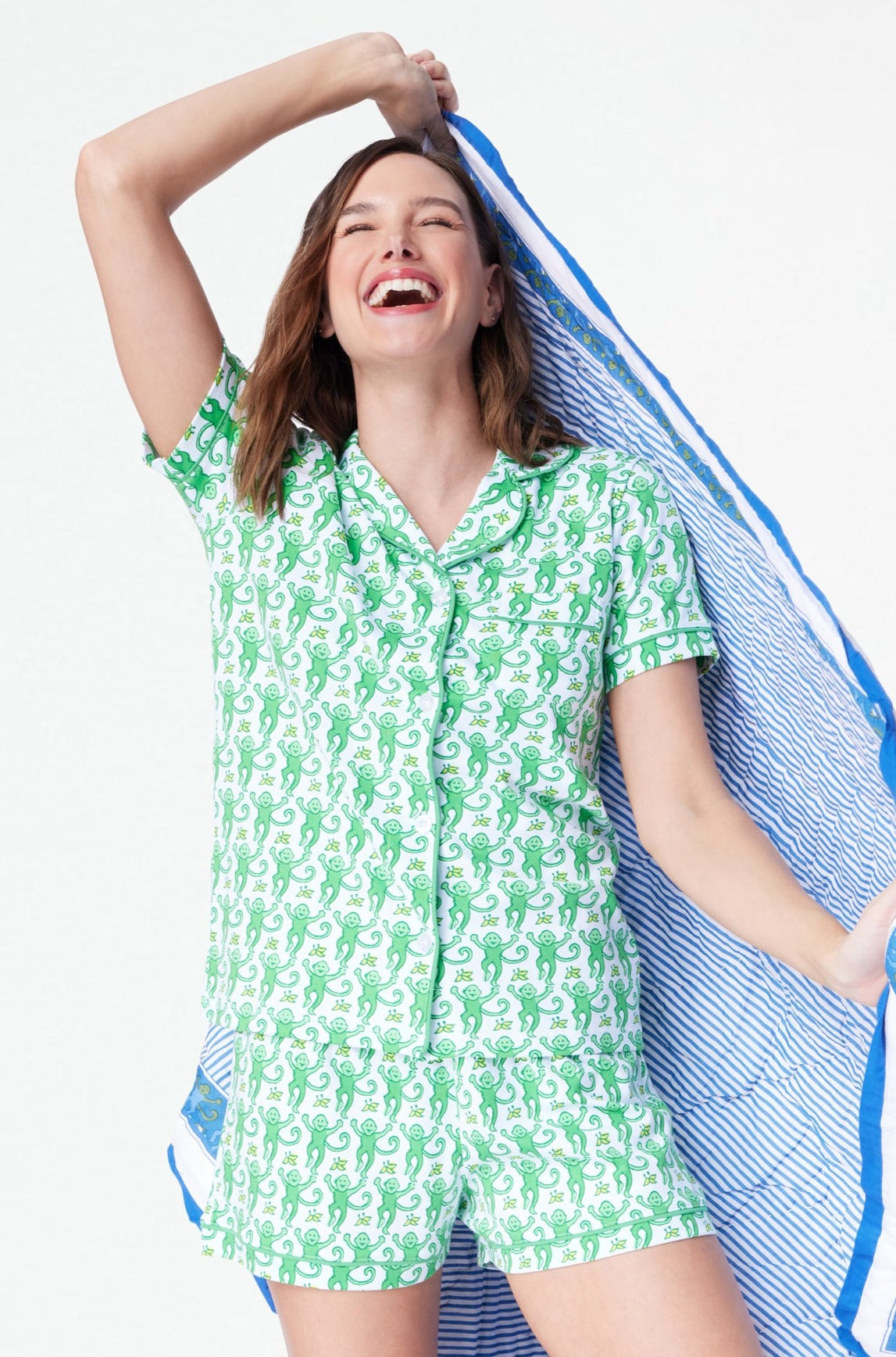 Roller Rabbit Ojs Monkey Polo Pajamas | Roller Rabbit