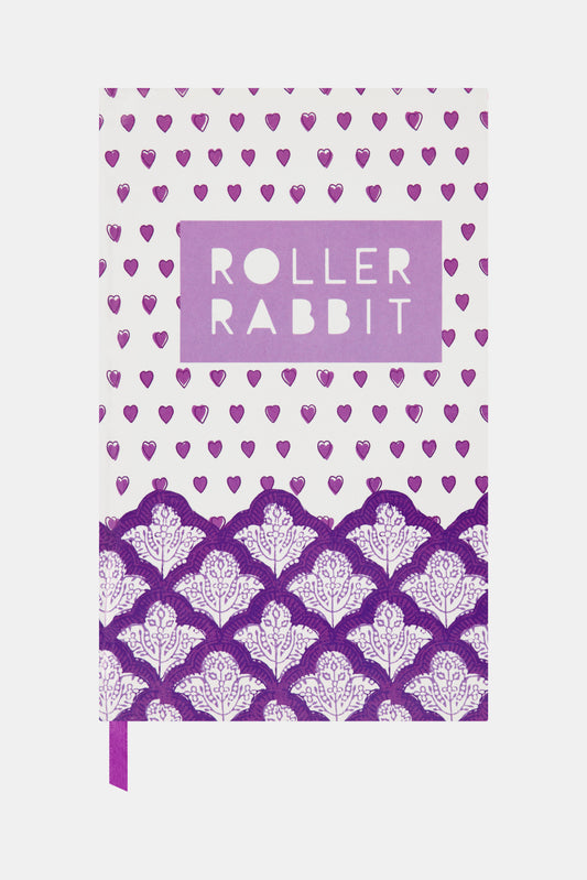 Roller Rabbit Purple Hearts Notebook