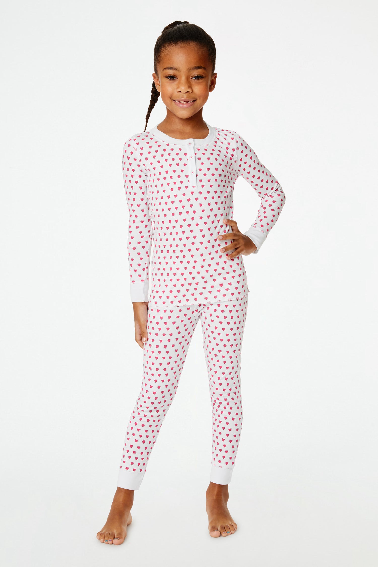 Roller Rabbit Pink Kids Hearts Pajamas