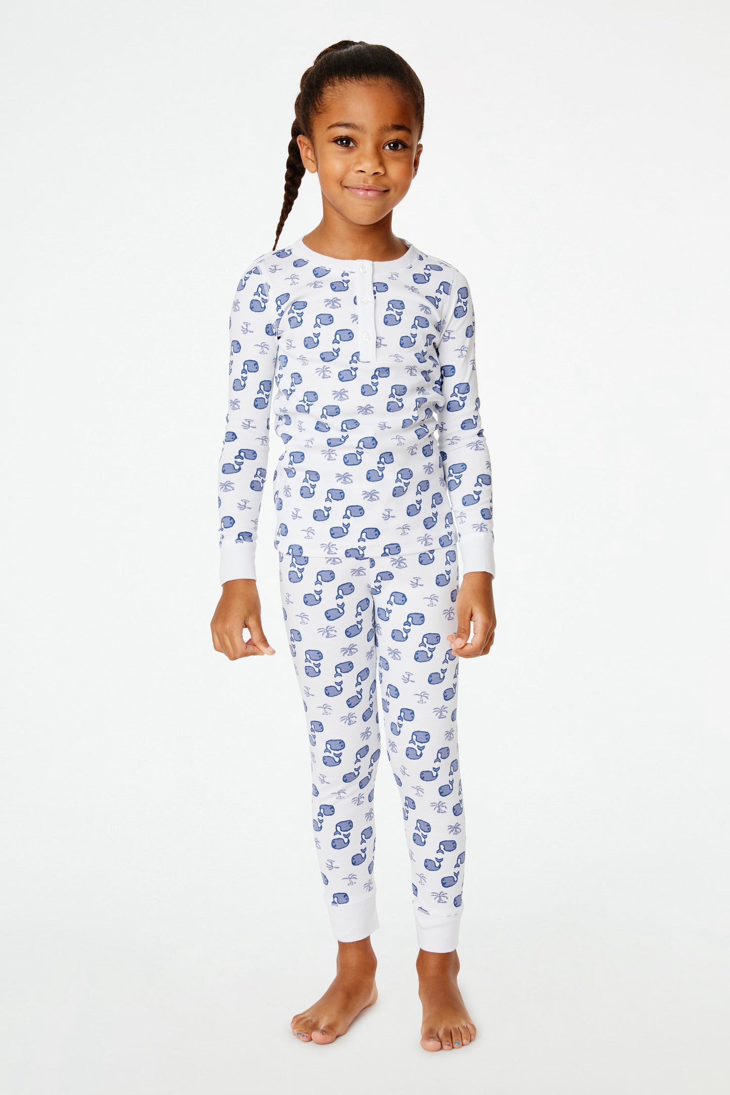 Roller Rabbit Blue Kids Moby Pajamas