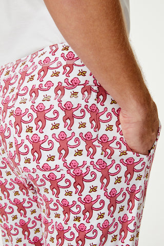 Roller Rabbit Pink Mens Monkey Simon Pant