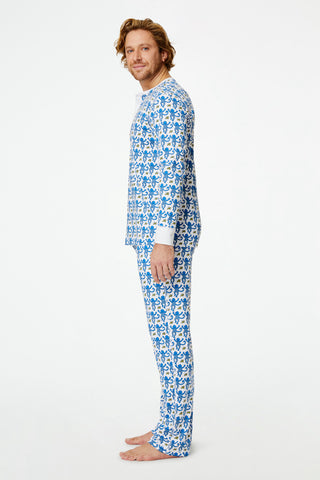 Roller Rabbit Blue Mens Monkey Spencer Pajamas