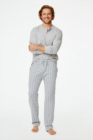Roller Rabbit Heather Grey Mens Hathi Spencer Pajamas