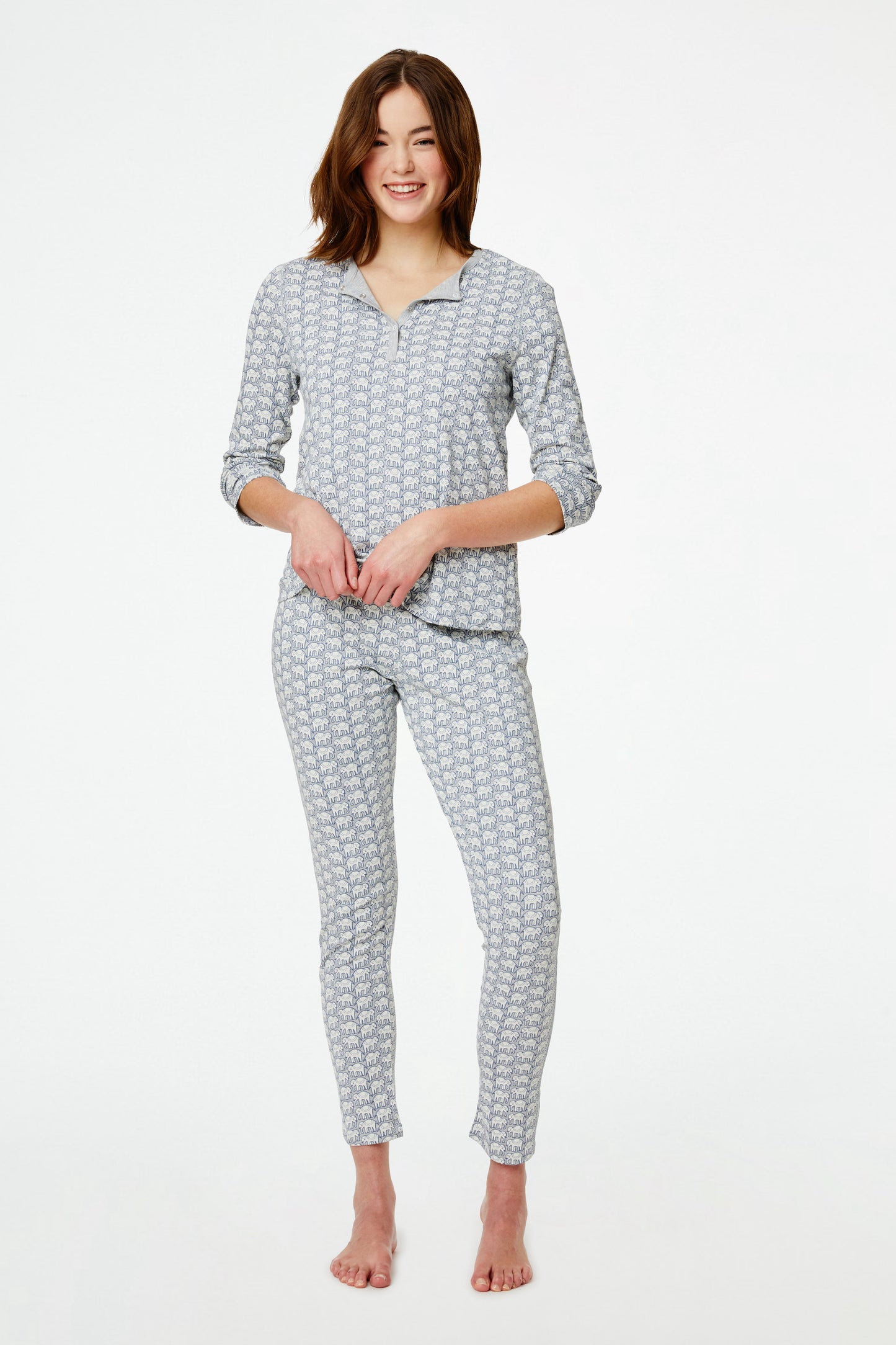 Roller Rabbit Grey Hathi Pajamas