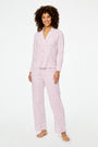 Roller Rabbit Pink Hearts Long Sleeve Polo Pajamas