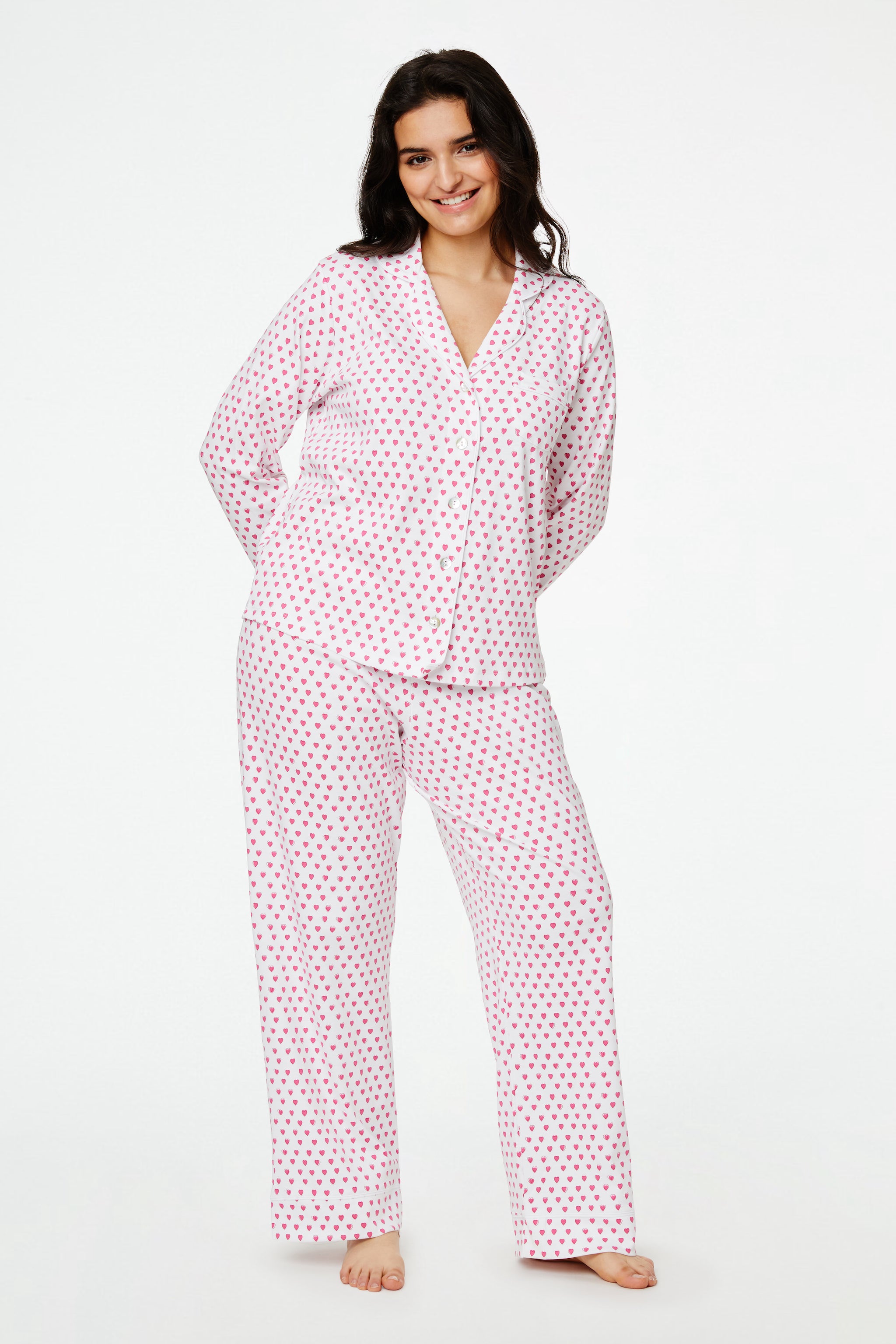 Hearts Polo Pajamas | Roller Rabbit