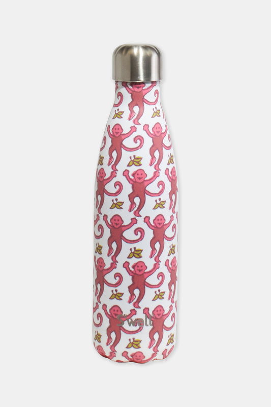 Roller Rabbit Pink Monkey Water Bottle