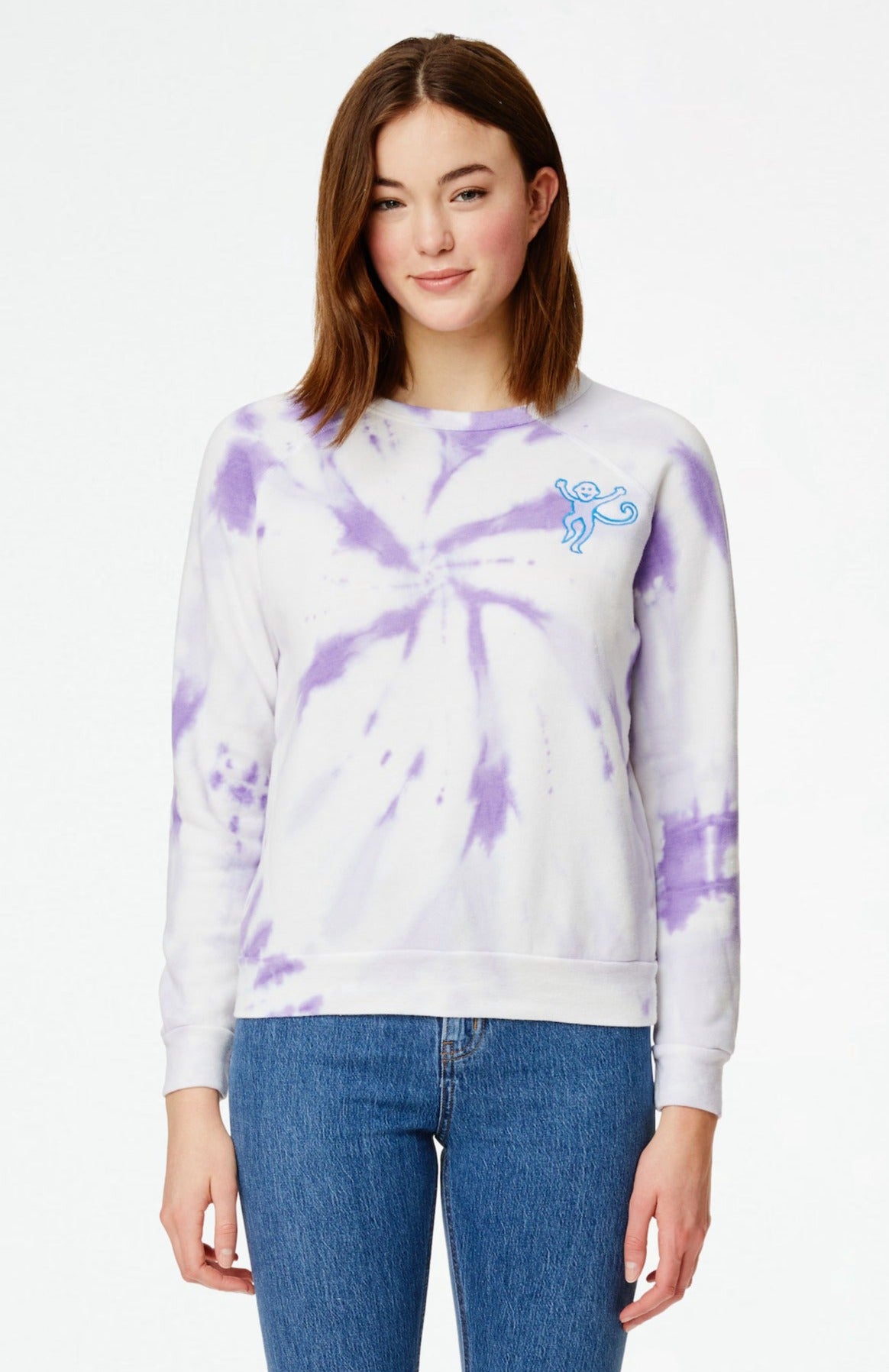 Roller Rabbit Lavender Tie Dye Monkey Sweatshirt