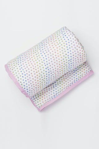 Roller Rabbit Rainbow Disco Hearts Quilt